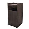 Alpine Industries Black 40 Gallon Wood Receptacle Enclosure with Drop Hole and Tray Shelf ALP476-BLK